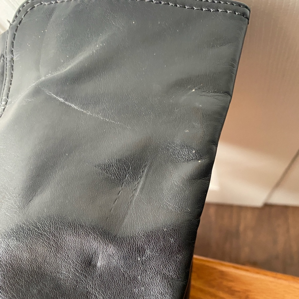 paul green Black Leather Tall Knee High Heeled Boots SZ 7.5 (10 US) - Picture 8 of 12